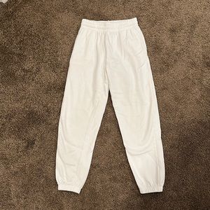 white garage xs sweatpants